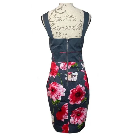 Anthropologie Sine Hollyhock Floral Dress Size 12 - Picture 2 of 8